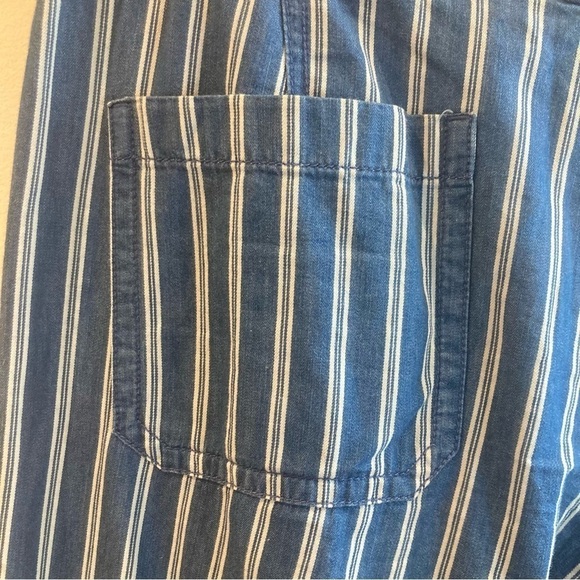 AMERICAN EAGLE Sz 14 Wide Leg Striped Comfort Pants with Pockets and Drawstring - Picture 8 of 13